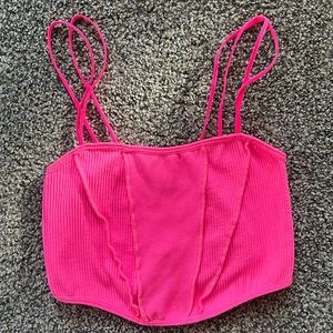 Out from under ribbed corset